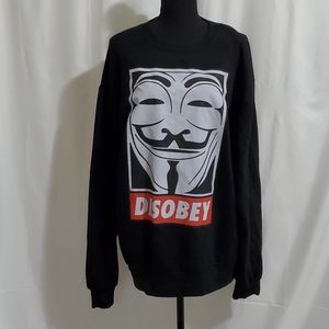 American Style Unisex Black Crew Neck XL Sweater